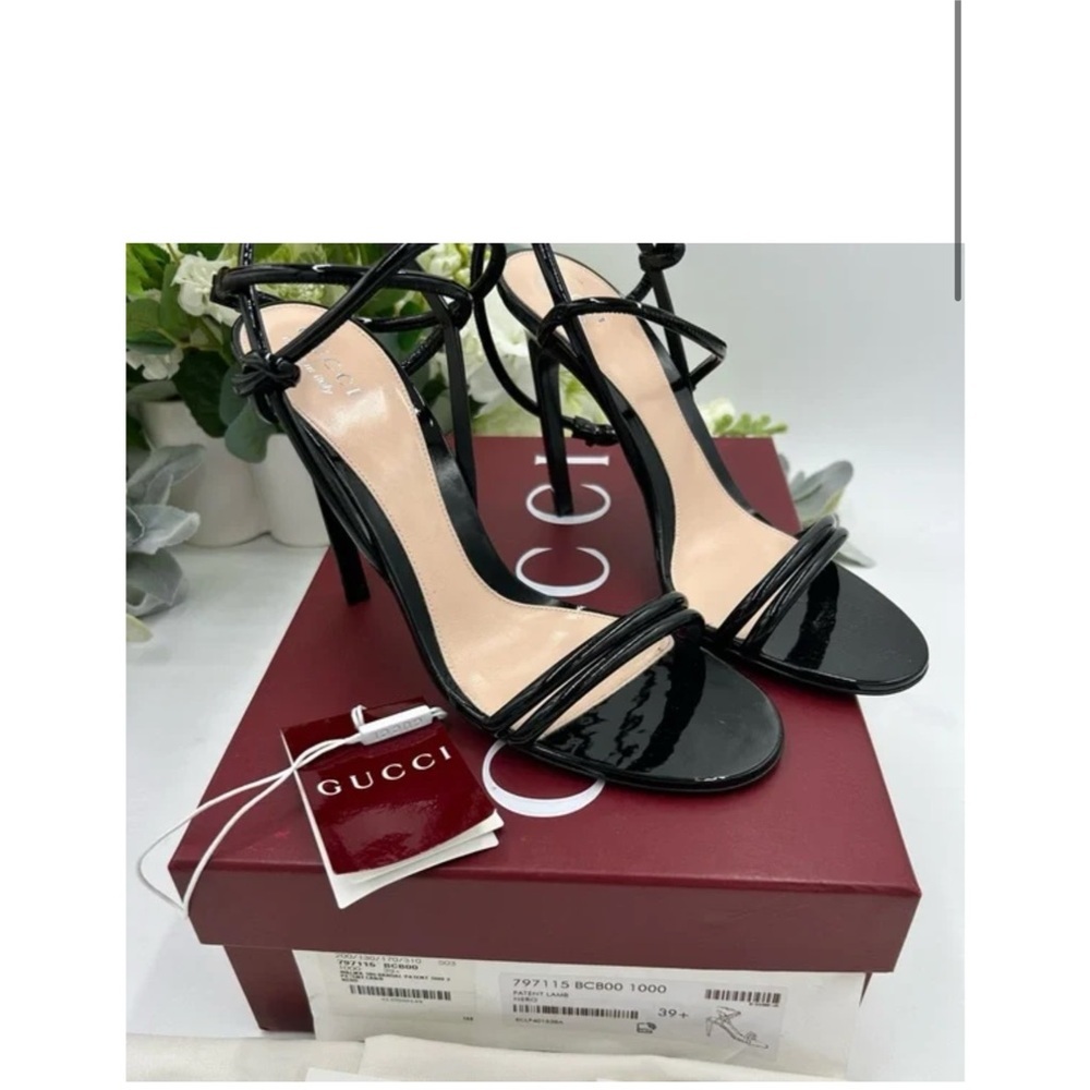 Gucci, patent leather strap sandals size 39.5 made in Italy - Picture 8 of 8